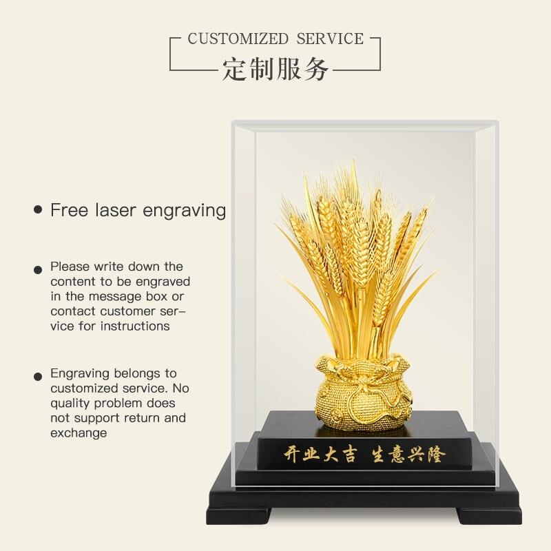 Creative Wheat Ears Crafts Gold Foil Ornament Gold Barley Figurines