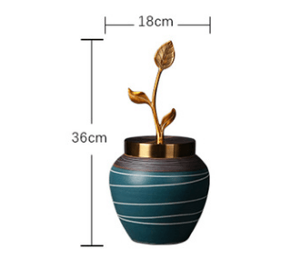 New Chinese Style Green Ceramic Vase