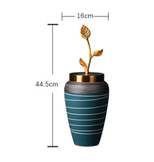 New Chinese Style Green Ceramic Vase