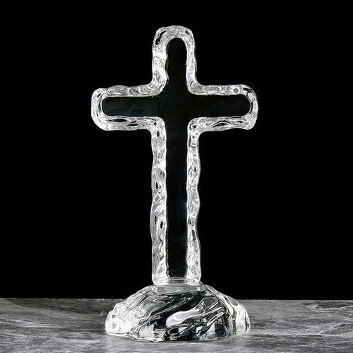 Crystal Jesus Cross Christ Catholic Cross Statue Religious Prayer