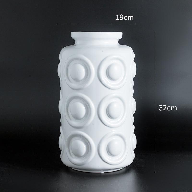 Light luxury gilt edged porcelain vases living room vase accessories