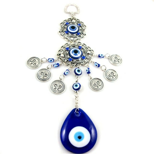 Evil Eyes Wind Chimes Turkey Alloy Fatima Hand Owl Butterfly Glassblue