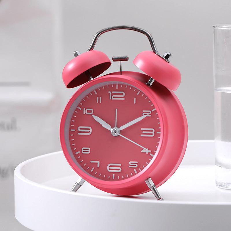 Creative Silent Metal Alarm Clock Burgundy
