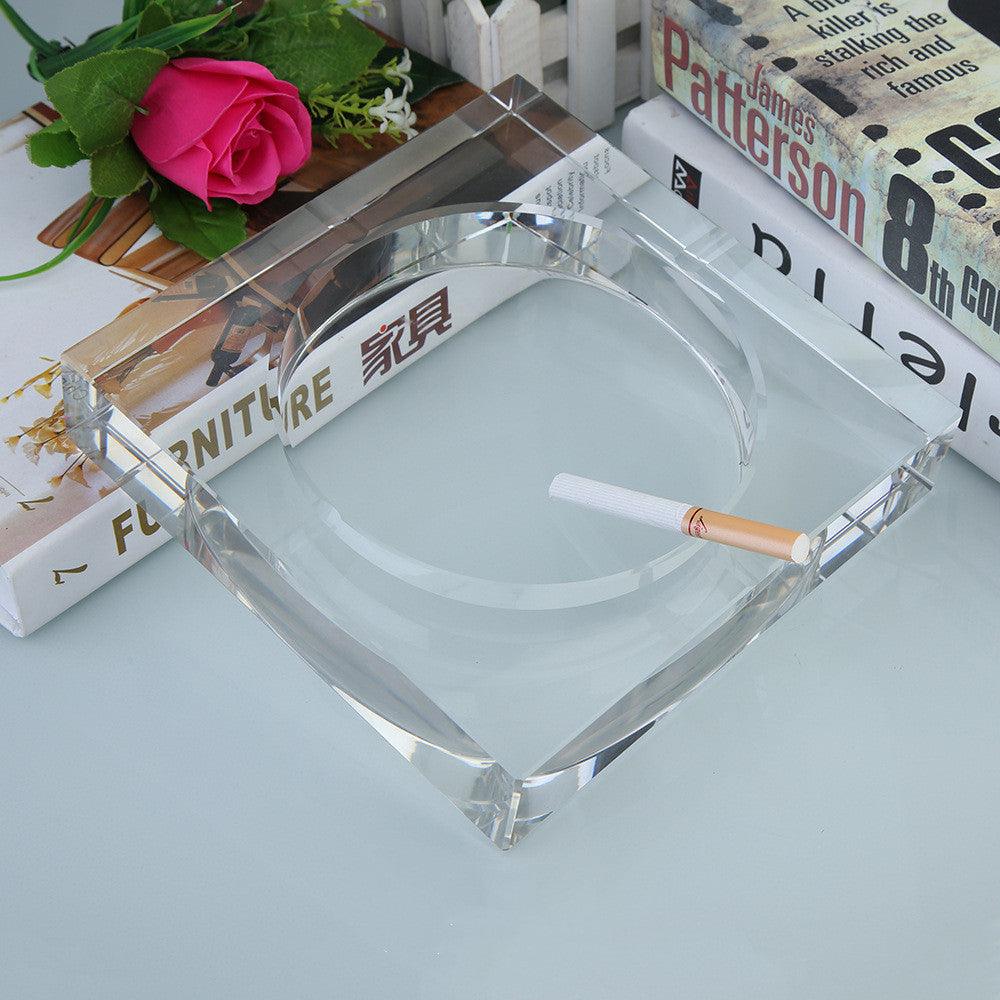 Square crystal ashtray