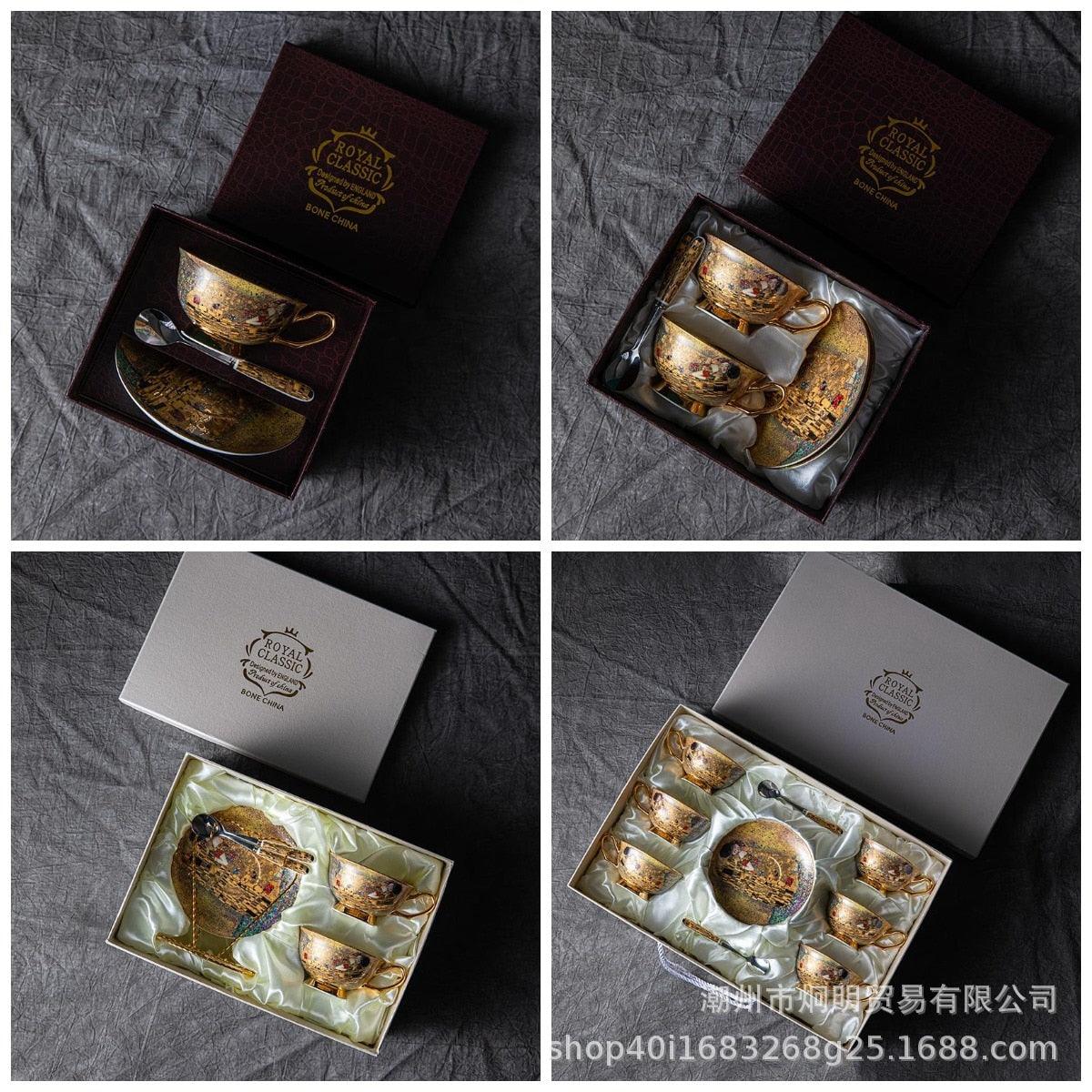 European Bone China Coffee Cup Cup Saucer Spoon Set Ceramic Cup