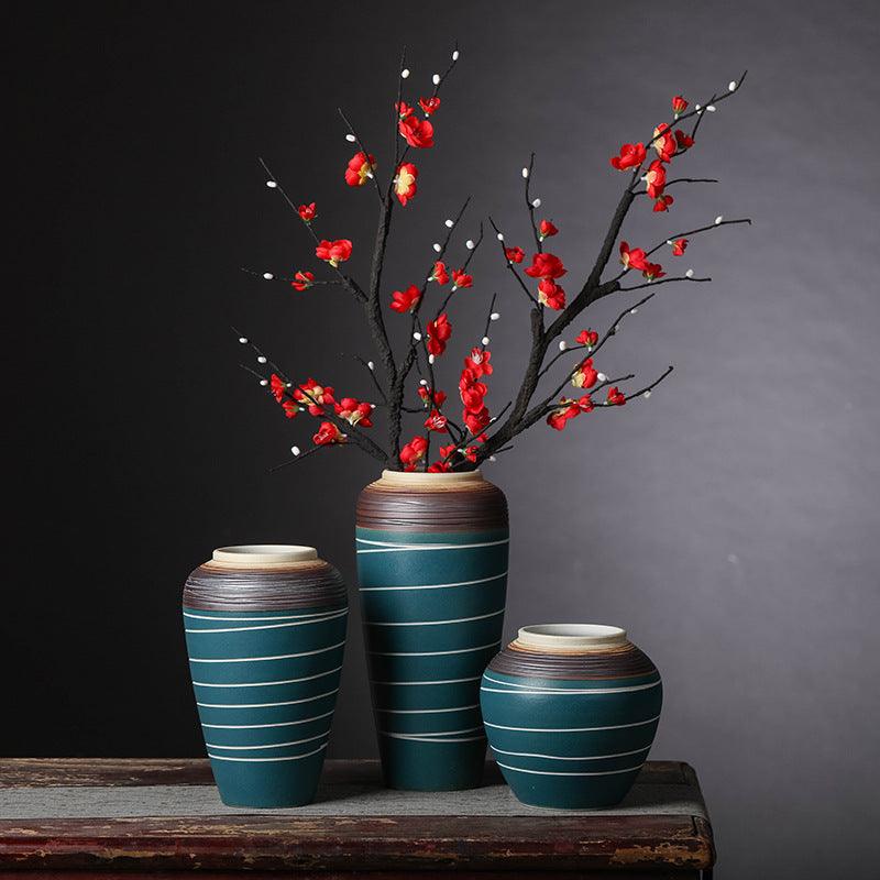 New Chinese Style Green Ceramic Vase