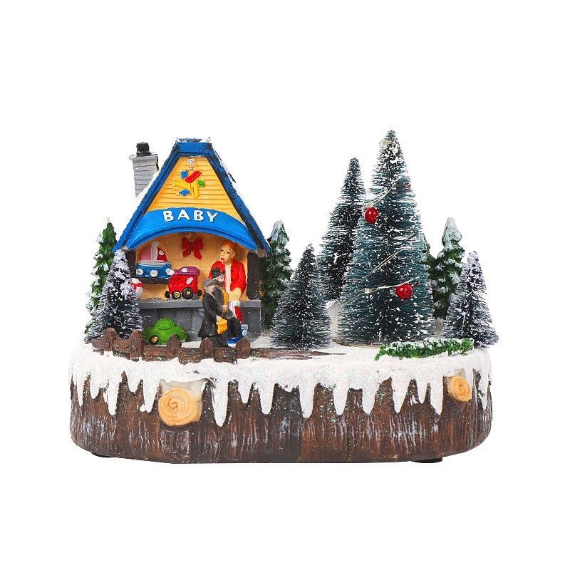 Santa Claus Driving The Train Resin Handicraft Ornaments