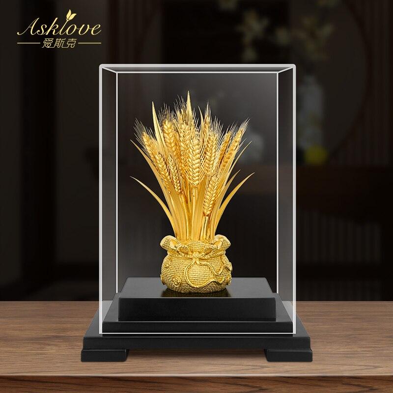 Creative Wheat Ears Crafts Gold Foil Ornament Gold Barley Figurines