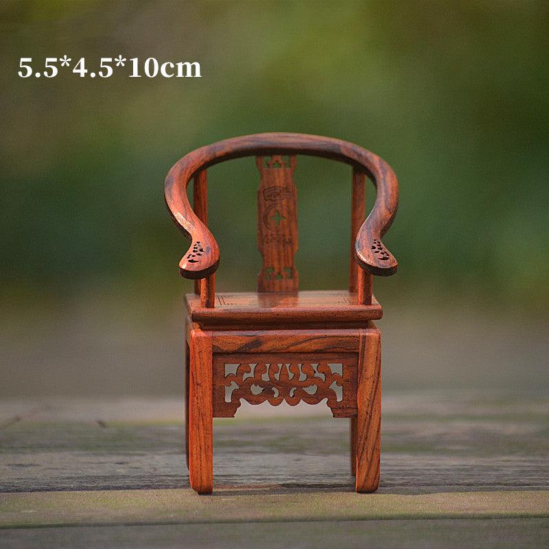 Red Rosewood Solid Wood Ornaments Four Immortals And Star Anise Dining Table