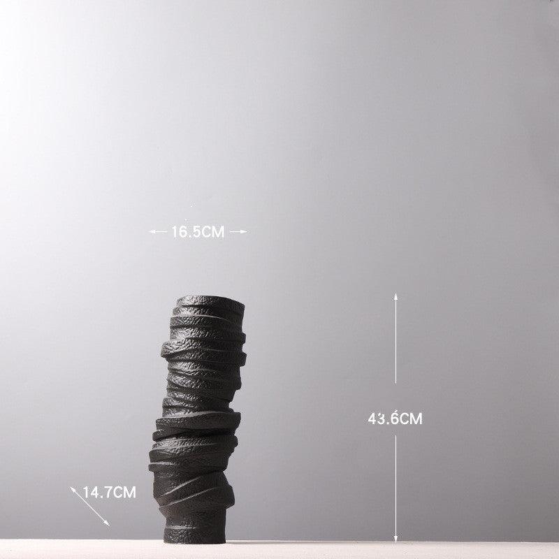 Stacked Texture Creative Ceramic Vase