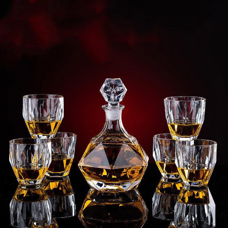Thickened Whiskey Glass Set Foreign Wine Glass Crystal Glass Wine Bottle Creative Wine Set