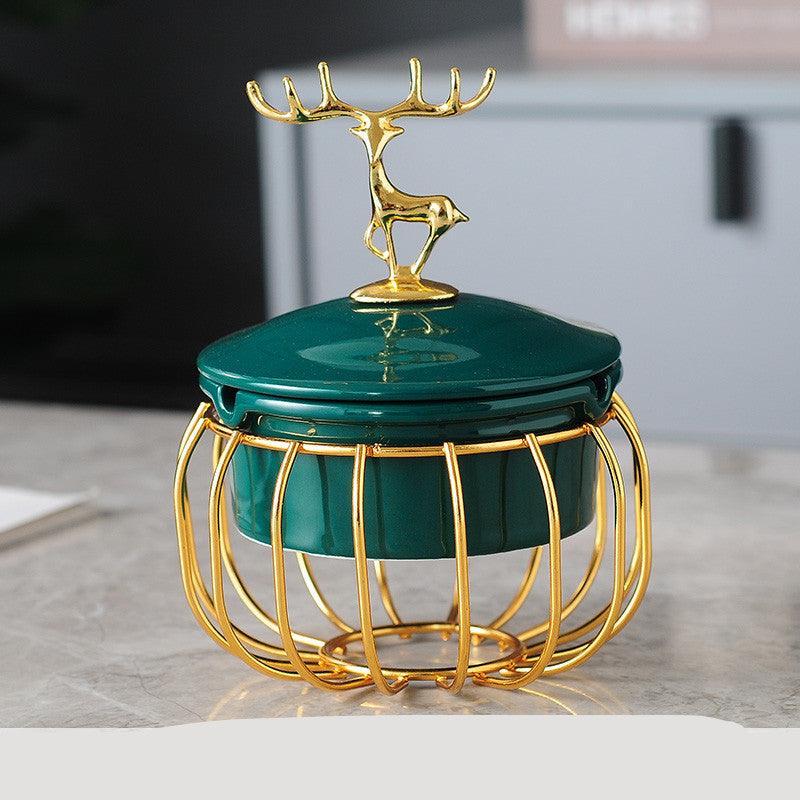 Ceramic Ashtray With Lid Windproof