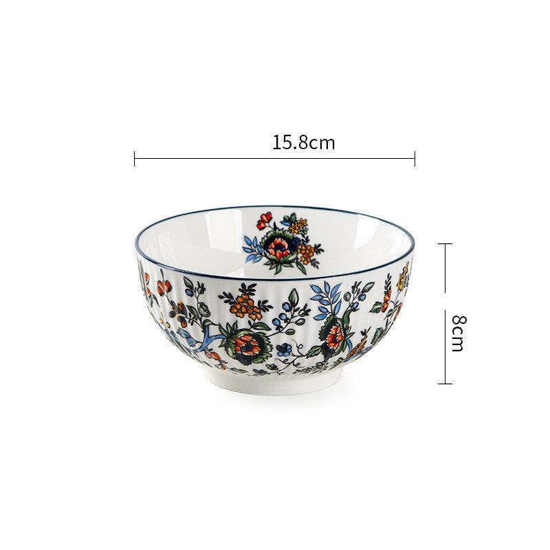 New Chinese Tableware Ceramic Rice Bowl
