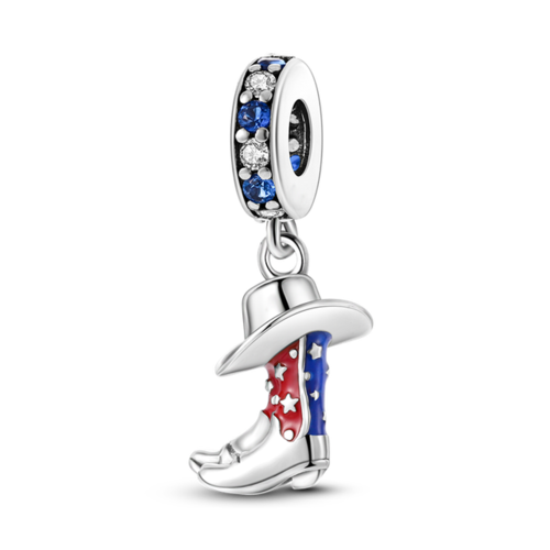 Silver Eagle And America Flag Dangle 925 Sterling Silver Statue Of