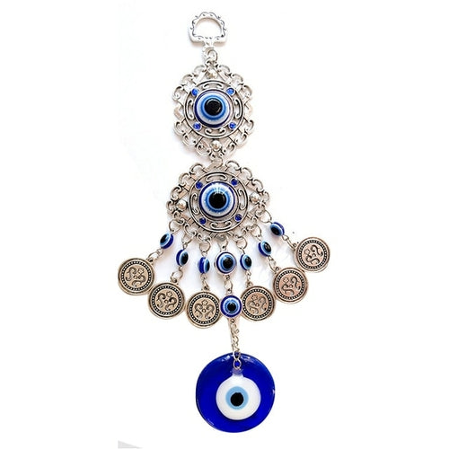 Evil Eyes Wind Chimes Turkey Alloy Fatima Hand Owl Butterfly Glassblue