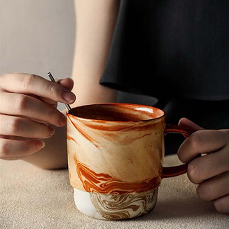 Handmade Ceramic Coffee Mug Japanese Vintage