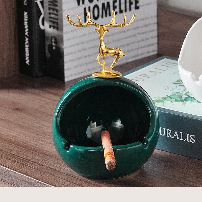Ceramic Ashtray With Lid Windproof