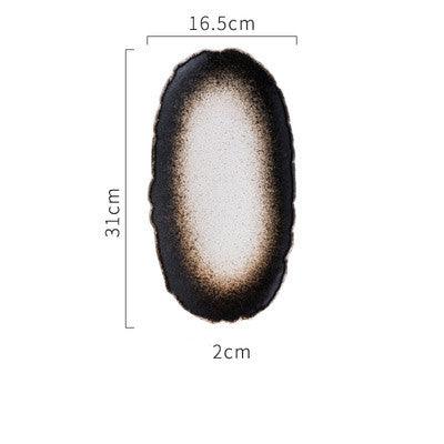 Creative ceramic oval Japanese dishes