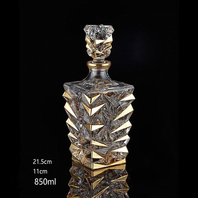 2 pieces of gold crystal whiskey glass