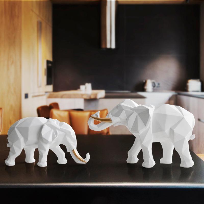 Geometric lucky elephant ornament