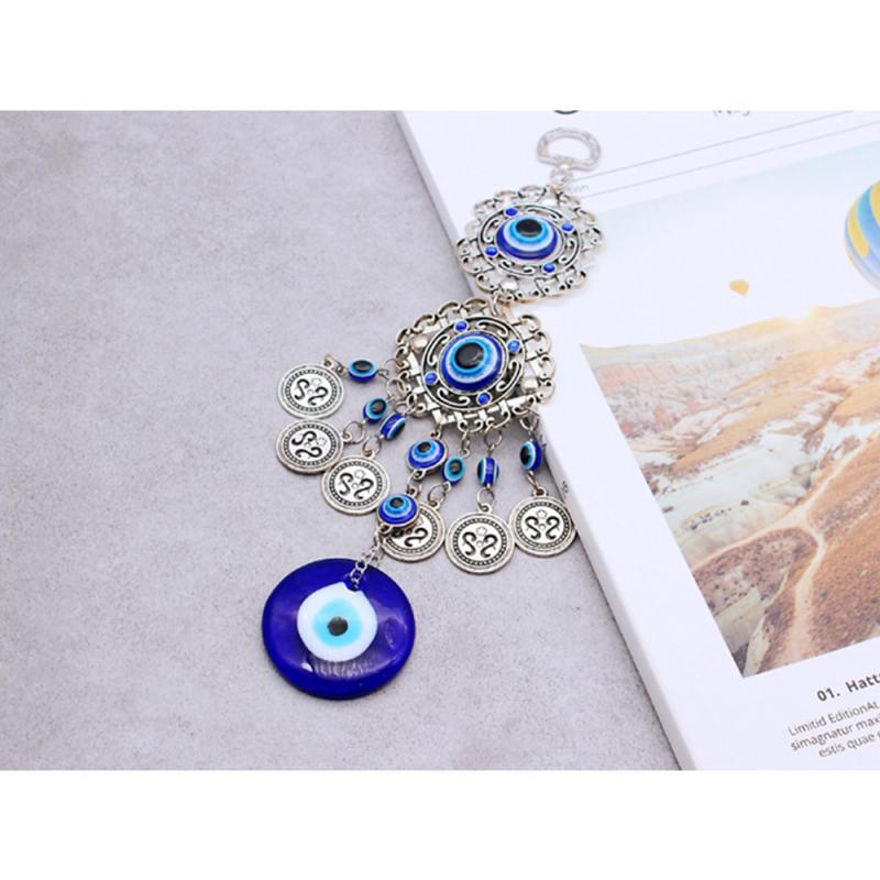 Evil Eyes Wind Chimes Turkey Alloy Fatima Hand Owl Butterfly Glassblue