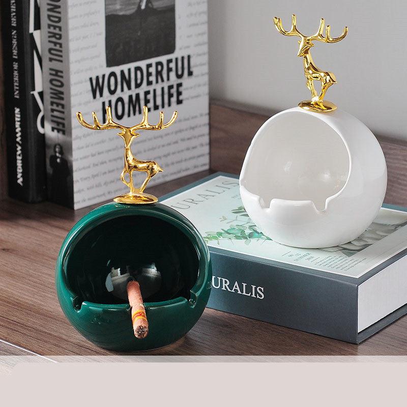 Ceramic Ashtray With Lid Windproof