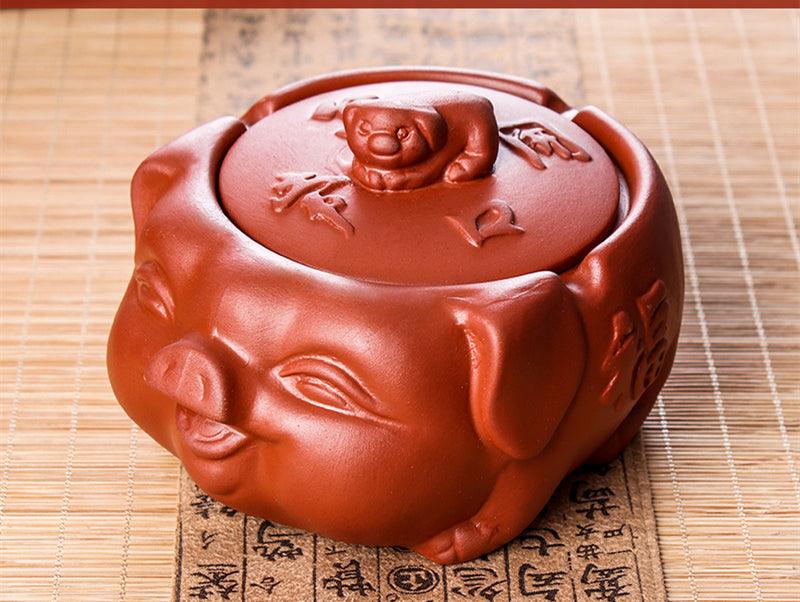 Purple Sand Sculpture Decoration Tea Play Ashtray Ashtray