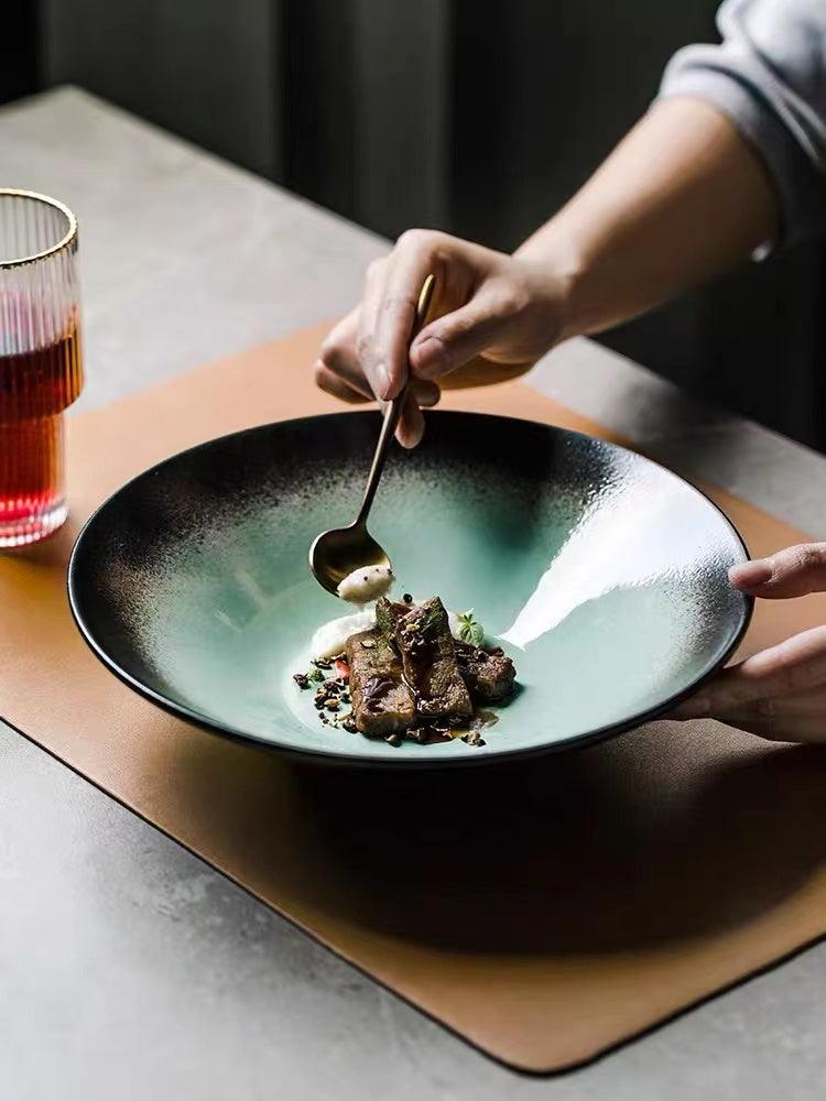 European Style Ramen Bowl Ceramic Home Retro