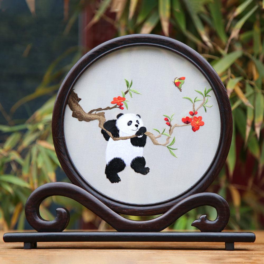 Featured Souvenirs Shu Embroidery Hand-embroidered Panda Ornaments Chinese Style Gifts