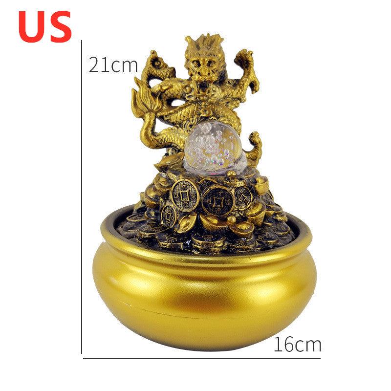 Feng Shui Wheel Crystal Ball Water Fountain Mini