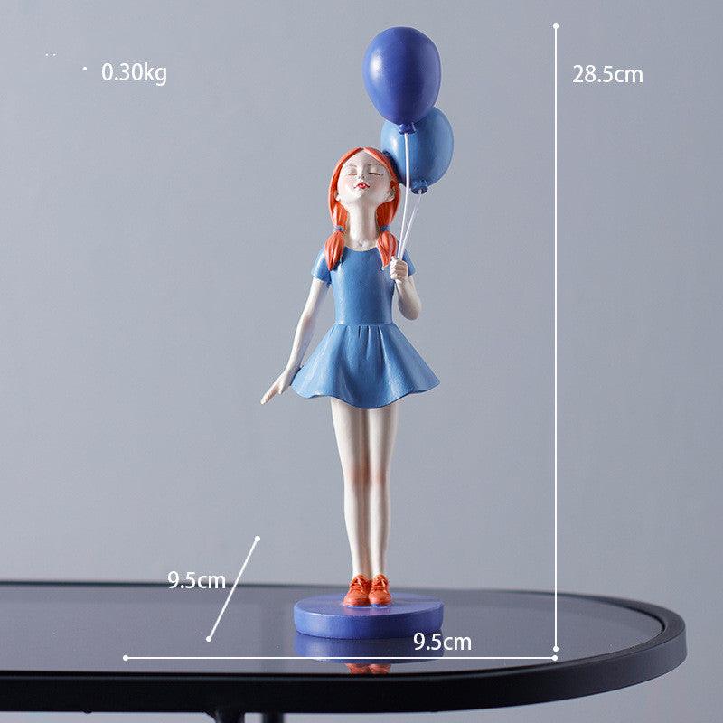 Light Luxury Balloon Girl Creative Ornaments