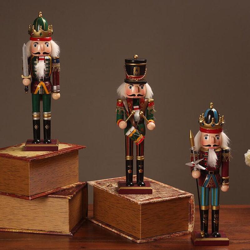 Wooden Nutcracker Soldier Figurines Ornaments 30cm Nutcracker Puppet