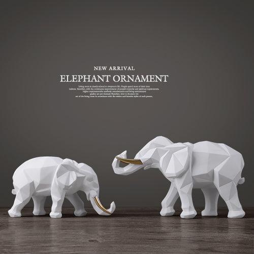 Geometric lucky elephant ornament