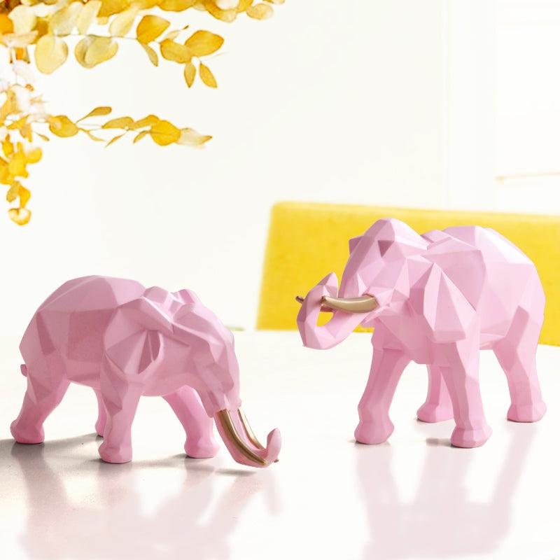 Geometric lucky elephant ornament