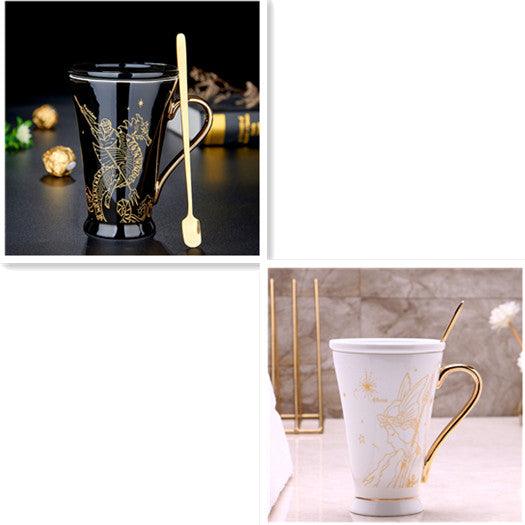 Greek Mythology Creative Ceramic Mug With Lid Spoon