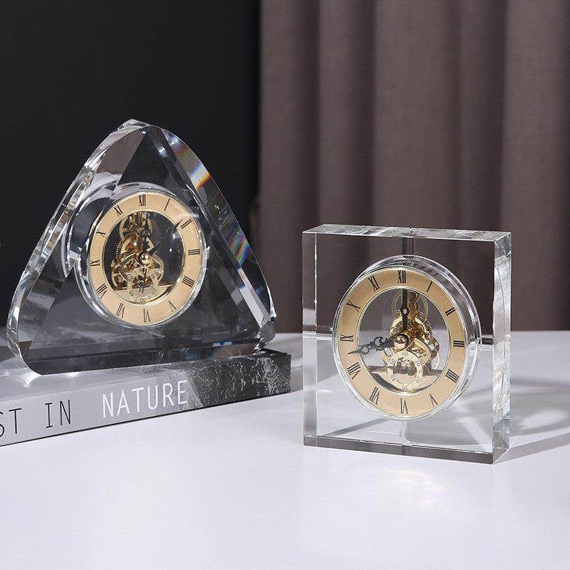 European Style Light Luxury Crystal Clock
