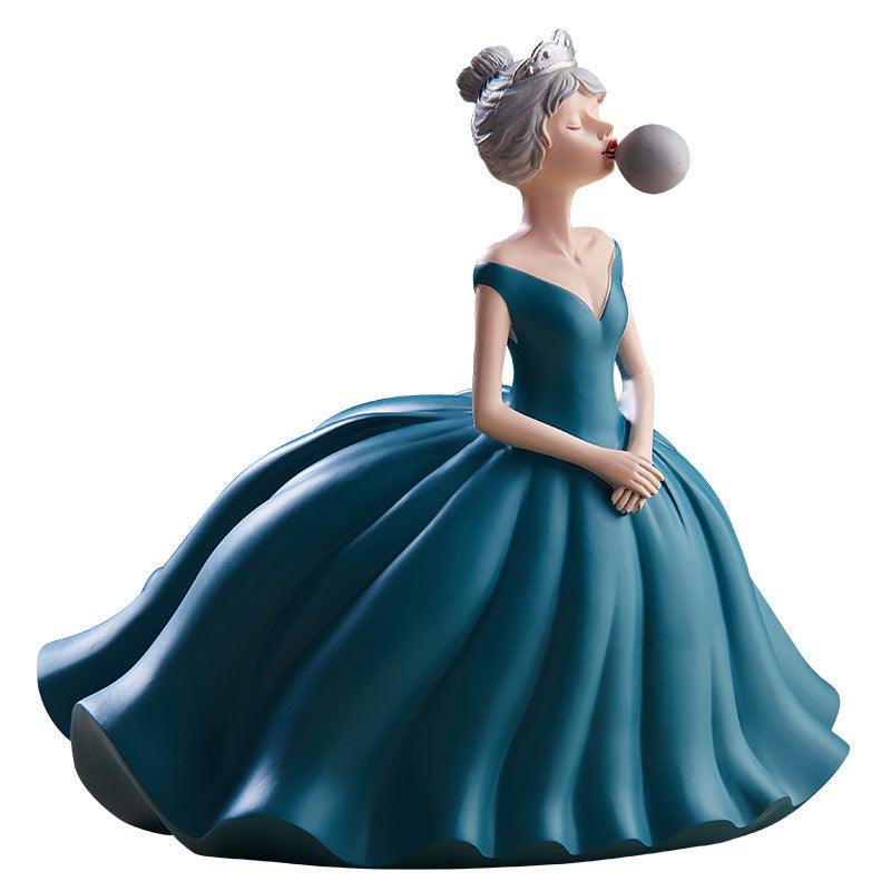 Nordic Style Romantic Bubble Blowing Girl Ornaments