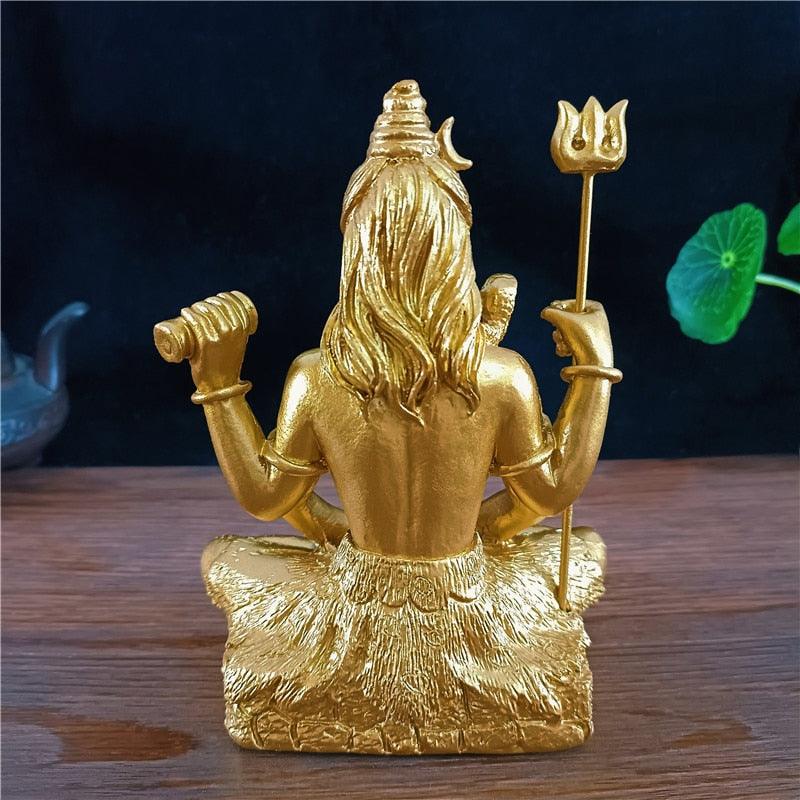 Golden Shiva Statue Hindu Ganesha Vishnu Buddha Figurine Sculpture