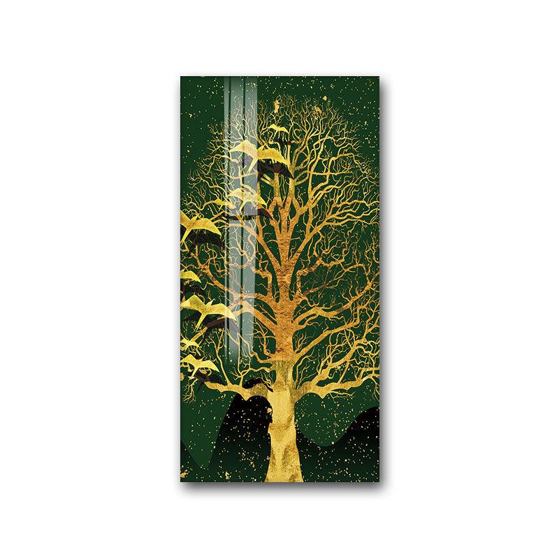 Entrance Metal Living Room Style Luxury Crystal Porcelain Painting