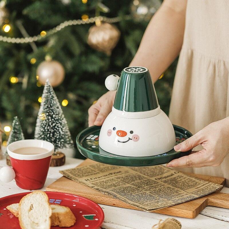Creative Christmas Cutlery Ceramic Christmas Cutlery Set Cups Bowls