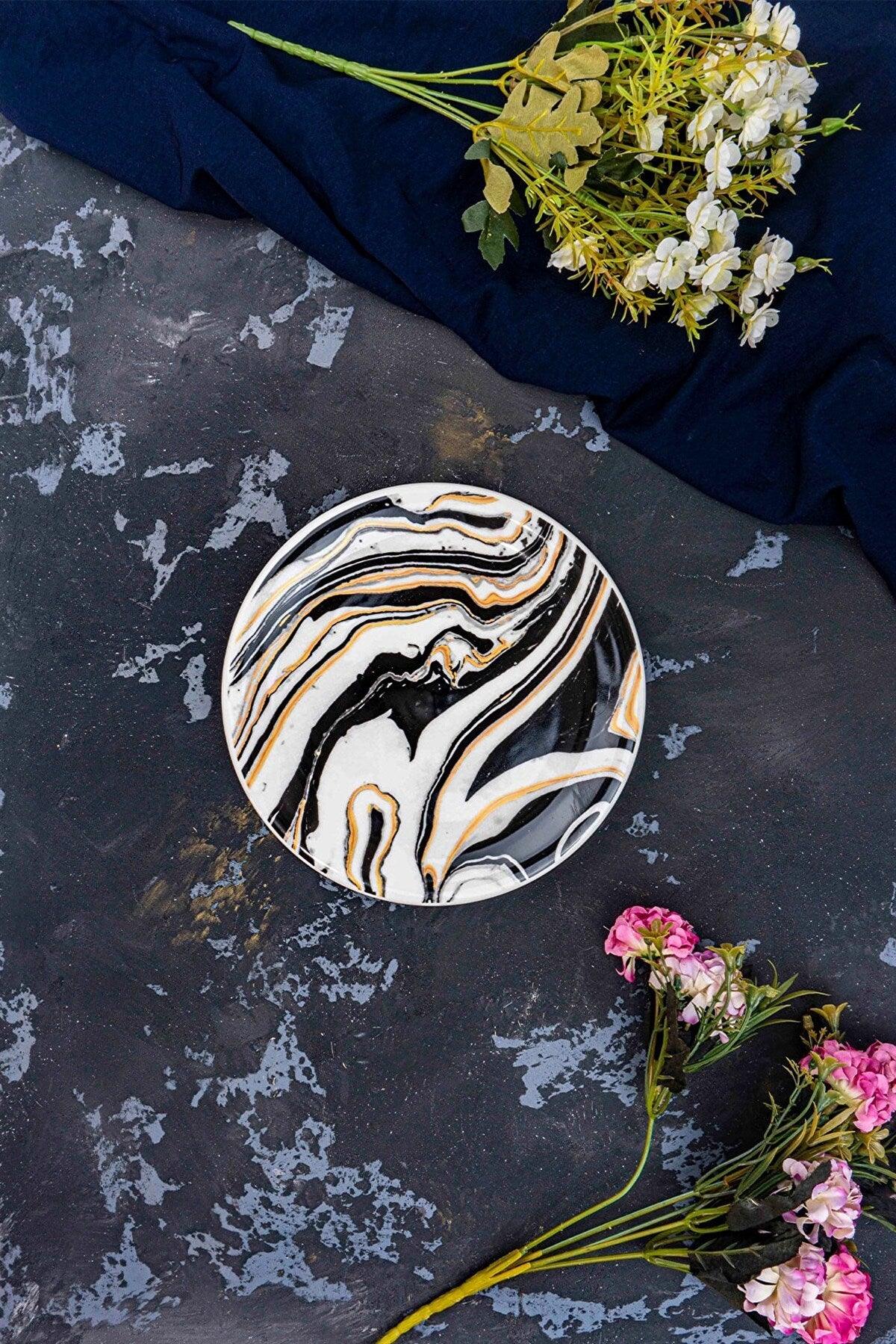 Custom Design Porcelain Service Plate - 6 Pieces