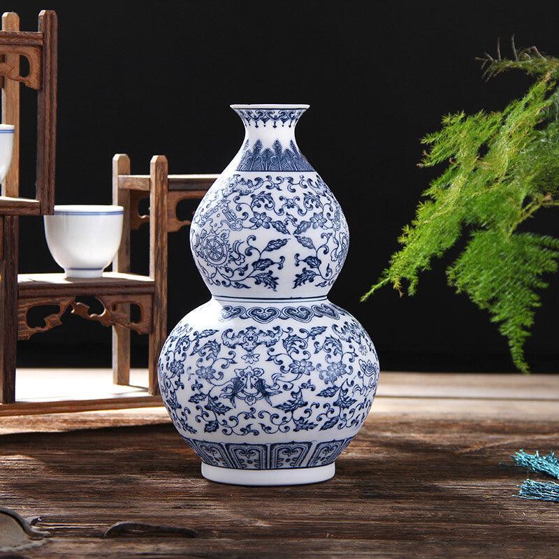 Pottery Classical Blue And White Vase Handicraft Ornaments