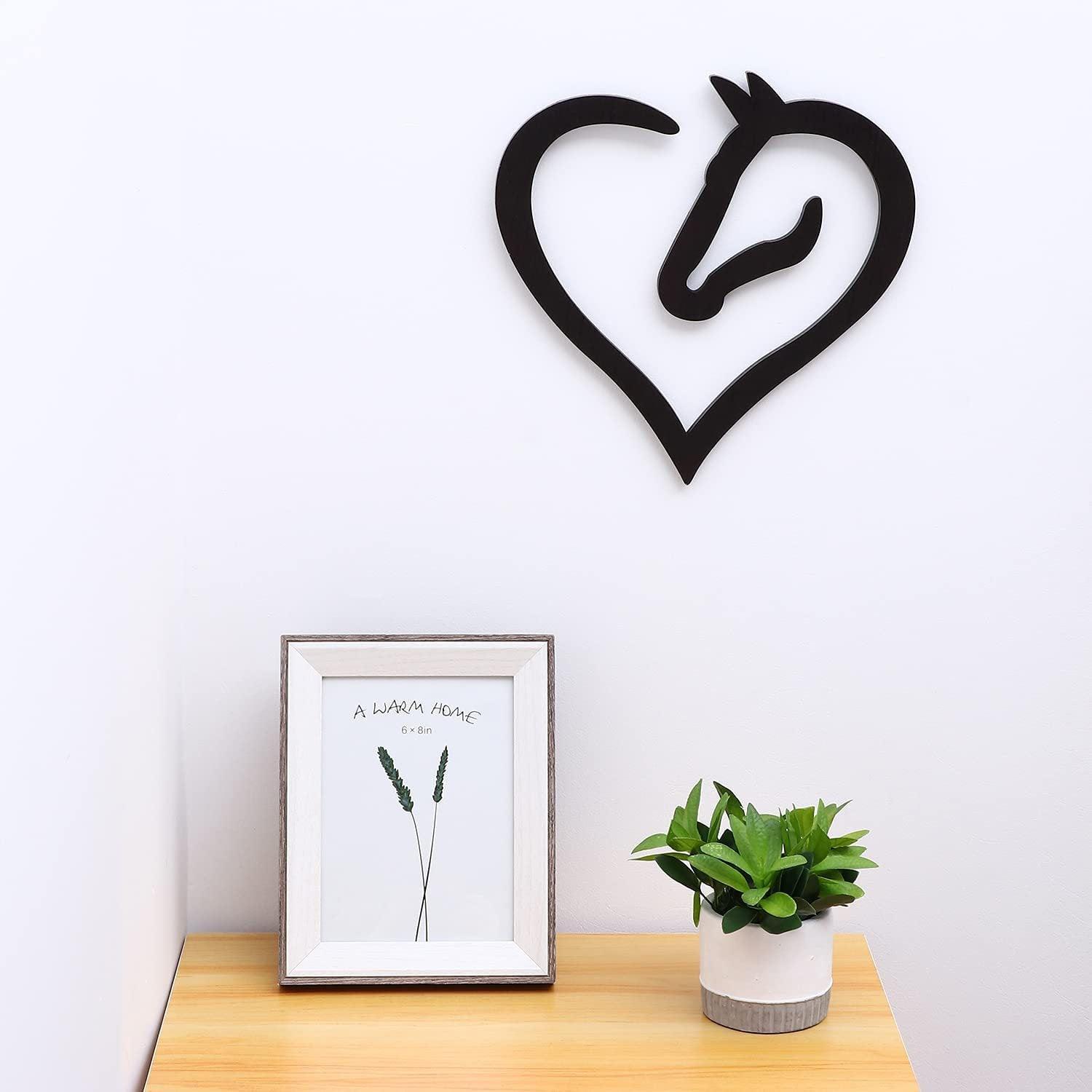 Metal Wrought Iron Love Horse Indoor Outdoor Handicraft Decoration