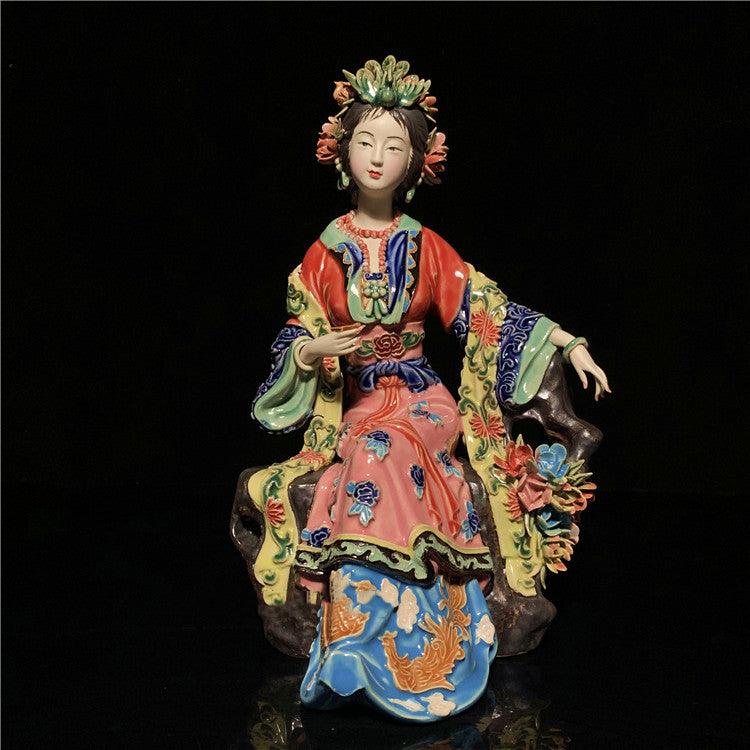 Shiwan Doll Ceramics Four Beauties And Ladies Ornaments