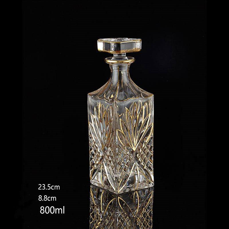 2 pieces of gold crystal whiskey glass