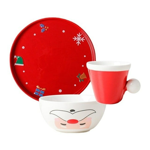 Creative Christmas Cutlery Ceramic Christmas Cutlery Set Cups Bowls