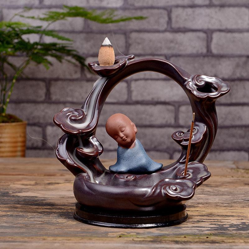 Ceramic Backflow Incense Antique Purple Sand Aromatherapy Furnace