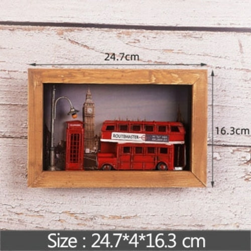 Creative Wall Decoration Ornaments Vintage Car Model Showcase