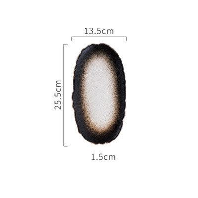 Creative ceramic oval Japanese dishes