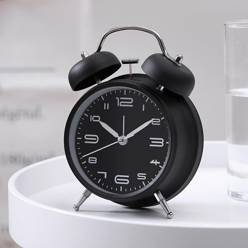 Creative Silent Metal Alarm Clock Burgundy